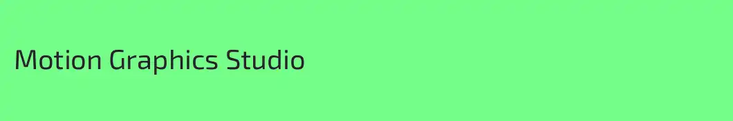 Motion Graphics Studio